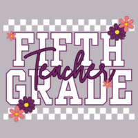 Fifth Grade Purple Checkered 89-124 - Adult Cooling Performance Long Sleeve Tee Design
