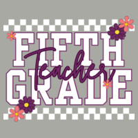 Fifth Grade Purple Checkered 89-124 - Heavy Blend Crewneck Sweatshirt Design