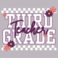 Third Grade Purple Checkered 89-125 - Adult Cooling Performance Short Sleeve Tee Design