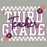 Third Grade Purple Checkered 89-125 - Adult Softstyle ® T Shirt Design