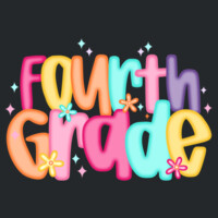 Fourth Grade Colorful Letters 89-131 - Youth Heavy Cotton 100% Cotton T Shirt Design