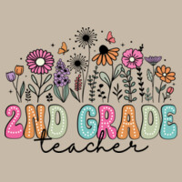 Second Grade Vintage Flowers 89-132 - Adult Softstyle ® T Shirt Design
