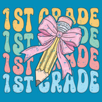 First Grade Coquette Pencil Bow 89-134 - Adult Softstyle ® T Shirt Design