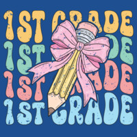 First Grade Coquette Pencil Bow 89-134 - Heavy Blend Crewneck Sweatshirt Design