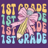 First Grade Coquette Pencil Bow 89-134 - Youth Heavy Cotton 100% Cotton T Shirt Design