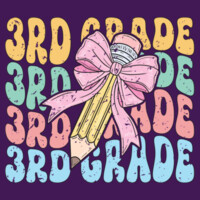 Third Grade Coquette Pencil 89-136 - Adult Cooling Performance Long Sleeve Tee Design