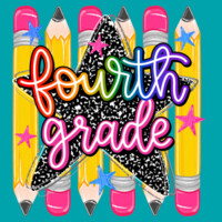 Fourth Grade Pencils 89-249 - Youth Heavy Cotton 100% Cotton T Shirt Design