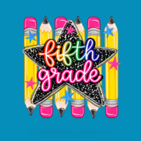 -Fifth Grade Pencils  - Youth Heavy Cotton 100% Cotton T Shirt Design