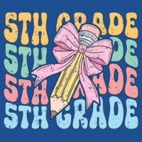 Fifth Grade Pencil Coquette 89-138 - Youth Heavy Cotton 100% Cotton T Shirt Design