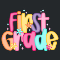 First Grade Colorful Letters 89-139 - Heavy Blend Crewneck Sweatshirt Design