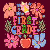 First Grade Flowers 89-147 - Youth Cooling Performance Short Sleeve Tee Design