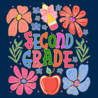 Second Grade Flowers 89-148 - Youth Cooling Performance Short Sleeve Tee Design