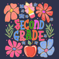 Second Grade Flowers 89-148 - Adult Softstyle ® T Shirt Design