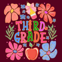 Third Grade Flowers 89-149 - Adult Cooling Performance Short Sleeve Tee Design