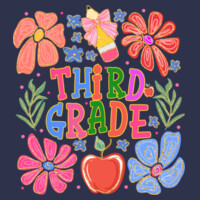 Third Grade Flowers 89-149 - Adult Softstyle ® T Shirt Design