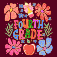 Fourth Grade Flowers 89-150 - Youth Cooling Performance Short Sleeve Tee Design