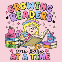 Growing Readers One Page at a Time 99-309 - Heavy Blend Crewneck Sweatshirt Design