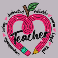 Teacher Heart 99-308 - Adult Cooling Performance Short Sleeve Tee Design