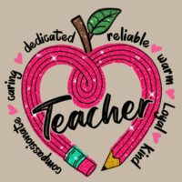 Teacher Heart 99-308 - Heavy Blend Crewneck Sweatshirt Design