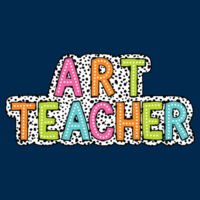Art Teacher Polka Dots 83-401 - Adult Cooling Performance Long Sleeve Tee Design