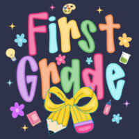First Grade Bow 89-169 - Youth Heavy Cotton 100% Cotton T Shirt Design