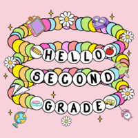 Hello Second Grade 89-176 - Heavy Blend Crewneck Sweatshirt Design