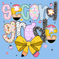 Second Grade Coquette Pencil Bow 89-185 - Youth Cooling Performance Short Sleeve Tee Design