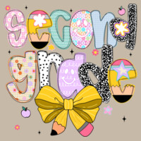 Second Grade Coquette Pencil Bow 89-185 - Heavy Blend Crewneck Sweatshirt Design