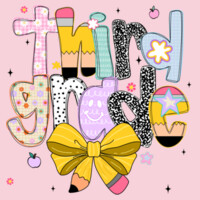 Third Grade Coquette Pencil Bow 89-186 - Heavy Blend Crewneck Sweatshirt Design