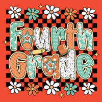 Fourth Grade Checkered 89-189 - Heavy Blend Crewneck Sweatshirt Design