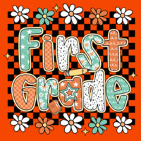 First Grade Checkered 89-192 - Adult Cooling Performance Long Sleeve Tee Design
