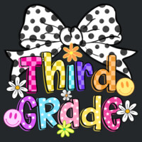 Third Grade Coquette Polka Dot Bow 89-194 - Heavy Blend Crewneck Sweatshirt Design