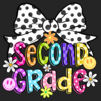 Second Grade Coquette Polka Dot Bow 89-197 - Youth Cooling Performance Short Sleeve Tee Design