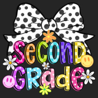 Second Grade Coquette Polka Dot Bow 89-197 - Adult Cooling Performance Short Sleeve Tee Design