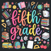 Fifth Grade Doodle 89-203 - Heavy Blend Crewneck Sweatshirt Design