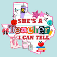 She's a Teacher I Can Tell Design #2 99-315 - Adult Cooling Performance Short Sleeve Tee Design