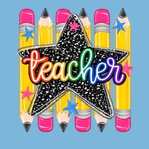 Teacher Star 99-316 - Adult Softstyle ® T Shirt Design