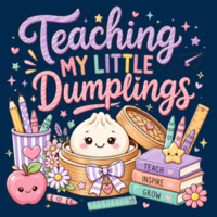 Teaching My Little Dumplings 99-313 - Adult Cooling Performance Long Sleeve Tee Design