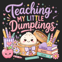 Teaching My Little Dumplings 99-313 - Adult Cooling Performance Short Sleeve Tee Design