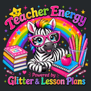 Teacher Energy Zebra 99-314 - Adult Softstyle ® T Shirt Design