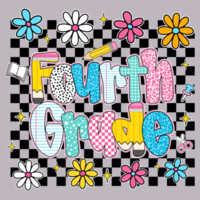 Fourth Grade Checkered Flowers 89-213 - Youth Cooling Performance Short Sleeve Tee Design