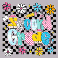 Second Grade Checkered Flowers 89-215 - Adult Cooling Performance Short Sleeve Tee Design
