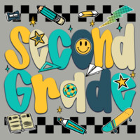 Second Grade Teal 89-217 - Heavy Blend Crewneck Sweatshirt Design