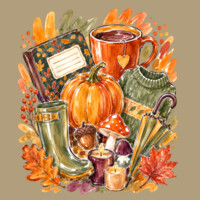 Cozy Fall Teacher 🍂☕ 40-002 - Adult Cooling Performance Long Sleeve Tee Design