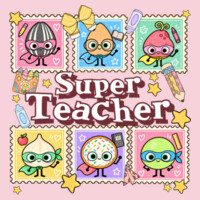 Super Teacher 🍎⭐99-329 - Heavy Blend Crewneck Sweatshirt Design