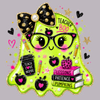 Teacher Boo Ghost 👻💚 40-017 - Adult Cooling Performance Long Sleeve Tee Design