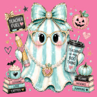 Teaching Little Monsters Plaid Ghost 👻🩷 40-022 - Adult Softstyle ® T Shirt Design
