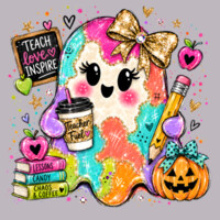 Colorful Teacher Ghost 🎨👻 40-024 - Adult Cooling Performance Long Sleeve Tee Design