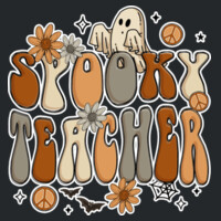 Spooky Teacher Retro Floral 👻🌼 40-028 - Adult Softstyle ® T Shirt Design