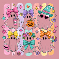 Colorful Girly Ghost Crew 👻🎀 40-026 - Adult Cooling Performance Long Sleeve Tee Design